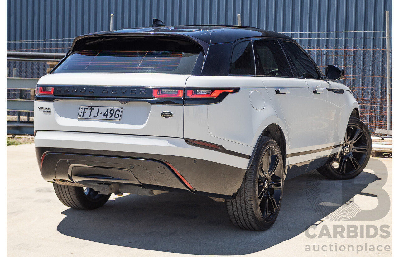 09/2017 Range Rover Velar D240 R-DYNAMIC S (AWD) MY18 4D Wagon Glacier White Turbo Diesel 2.0L