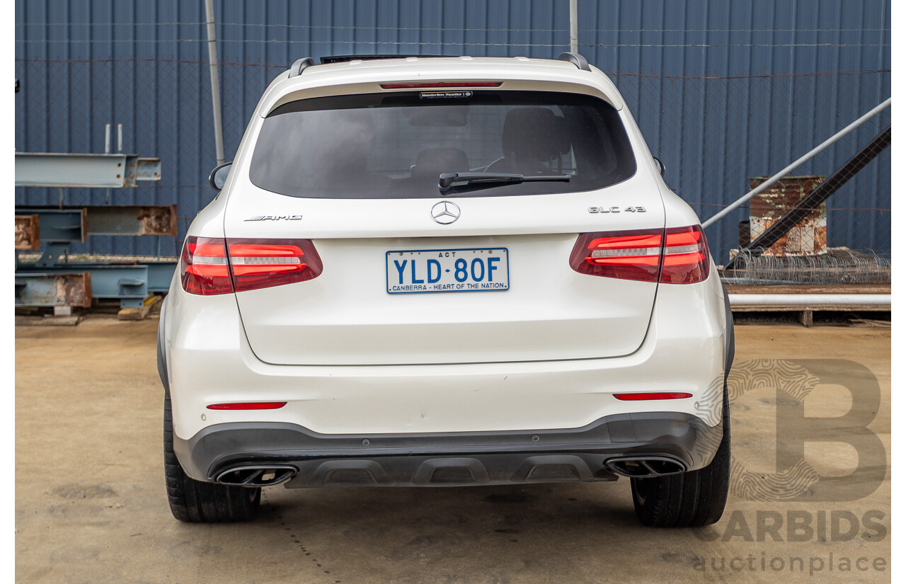 12/2016 Mercedes-Benz GLC 43 AMG (AWD) 253 MY17 4D Wagon Diamond White Bright Turbo 3.0L