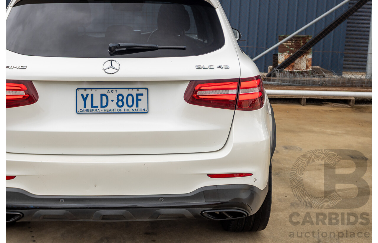 12/2016 Mercedes-Benz GLC 43 AMG (AWD) 253 MY17 4D Wagon Diamond White Bright Turbo 3.0L