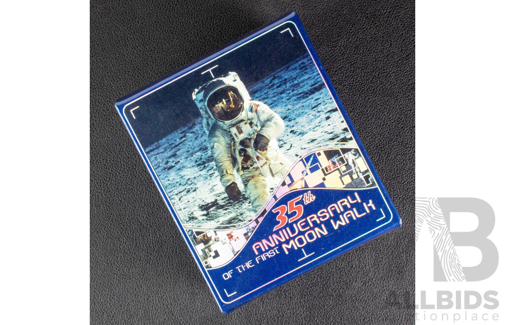 Australian Perth Mint 2004 Silver One Dollar Coin, 35th Anniversary of the First Moon Walk .999