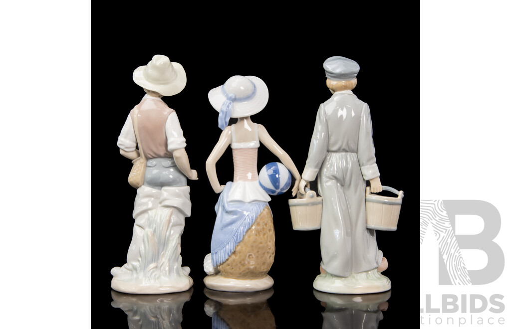 Collection of Three Lladró Child Figurines
