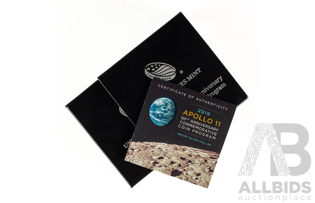United States Mint 2009 Domed Silver Proof One Dollar, Apollo 11 Fiftieth Anniversary Commemorative Coin Program .999