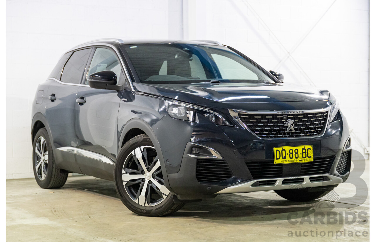 08/2017 Peugeot 3008 GT Line (FWD) P84 4d Wagon Cumulus Grey Metallic Turbo 1.6L