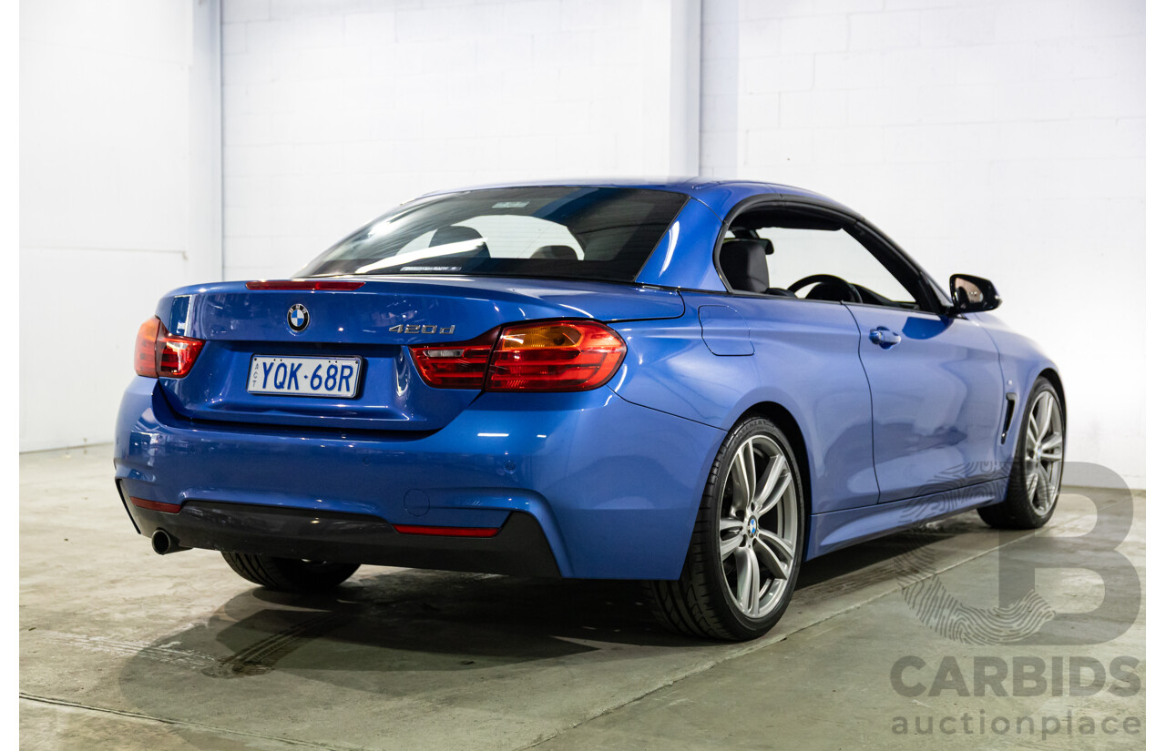 10/2014 BMW 420d M Sport F33 2d Convertible Estoril Blue Metallic Turbo Diesel 2.0L