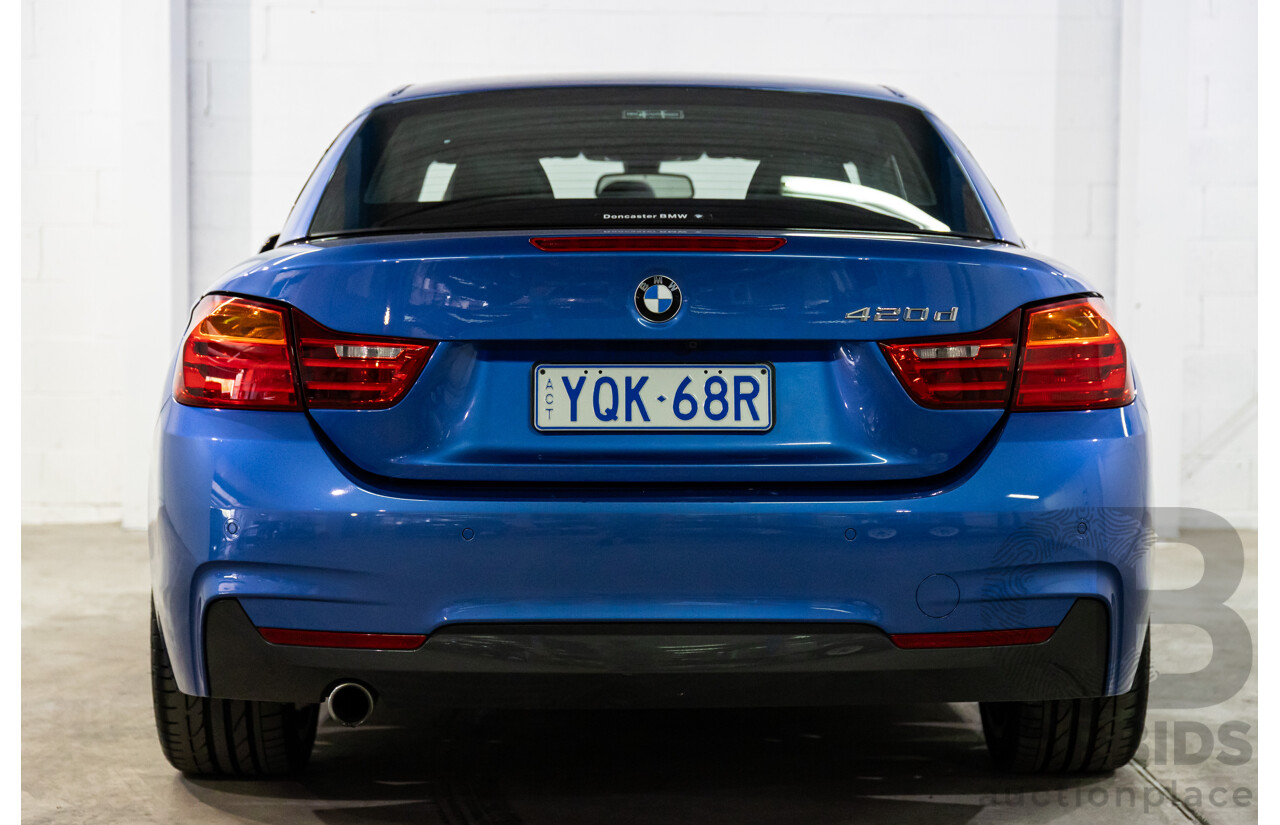 10/2014 BMW 420d M Sport F33 2d Convertible Estoril Blue Metallic Turbo Diesel 2.0L