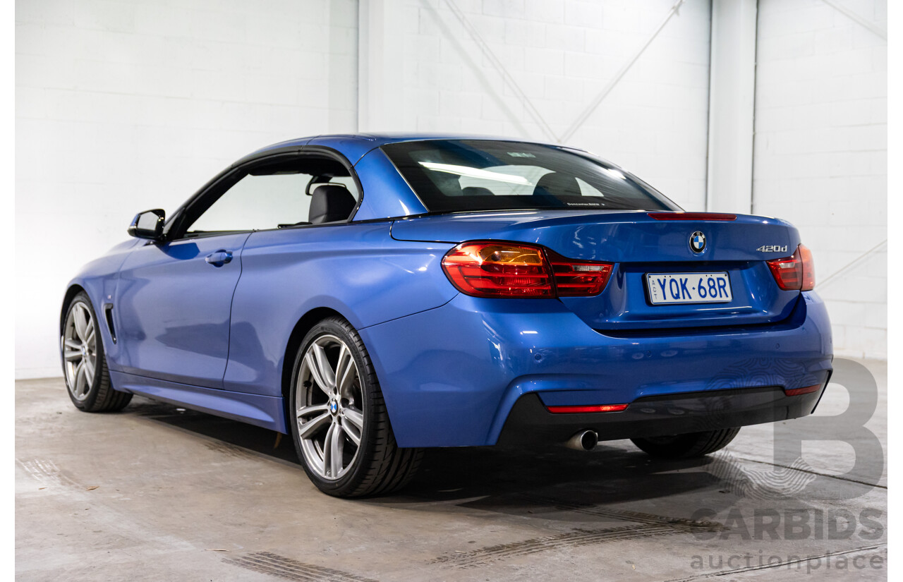 10/2014 BMW 420d M Sport F33 2d Convertible Estoril Blue Metallic Turbo Diesel 2.0L