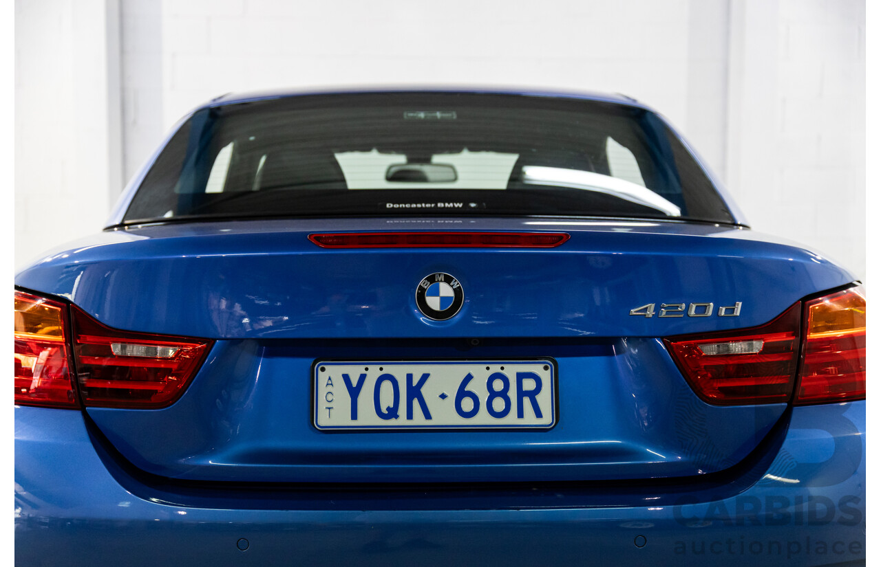 10/2014 BMW 420d M Sport F33 2d Convertible Estoril Blue Metallic Turbo Diesel 2.0L
