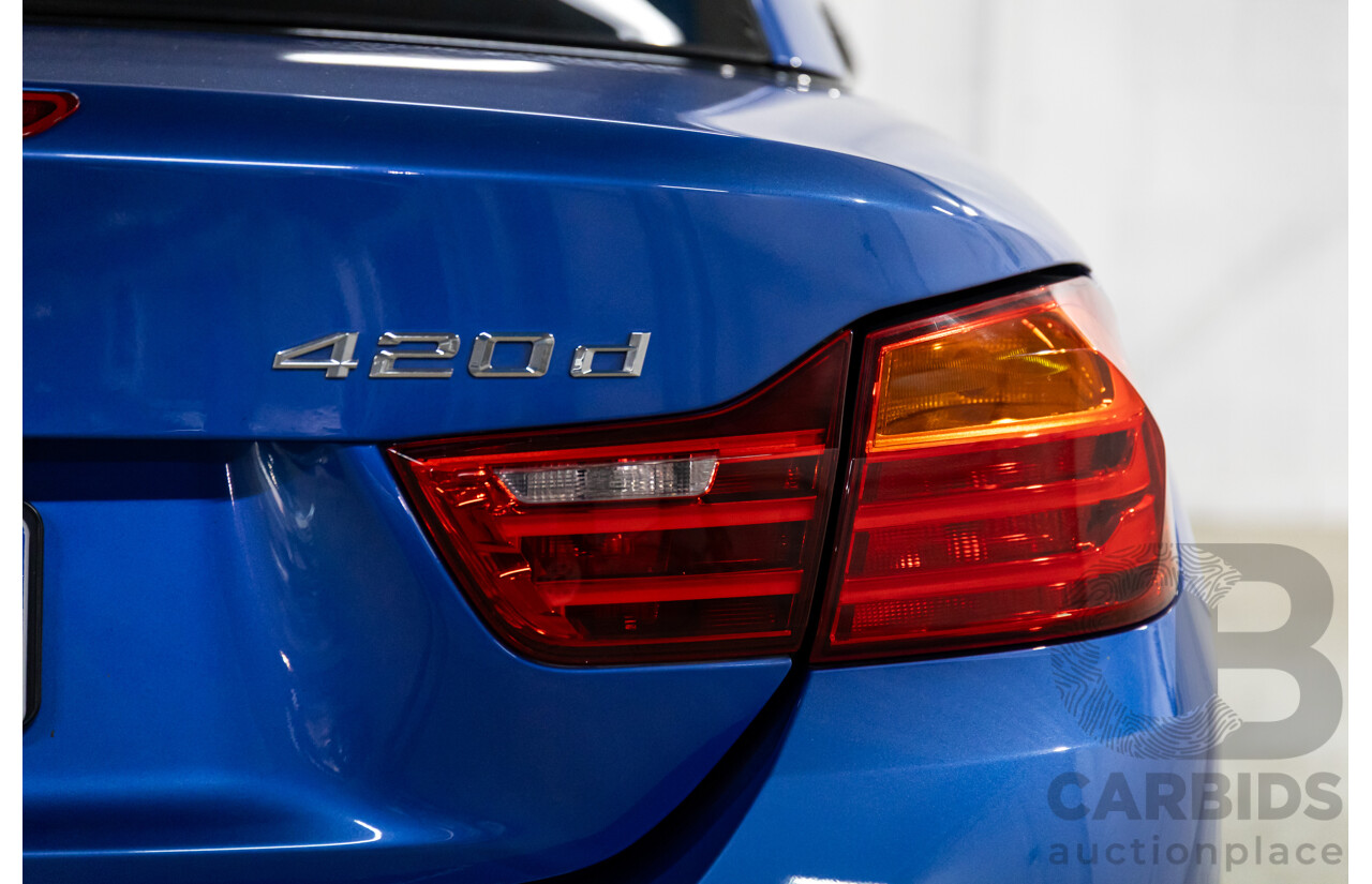 10/2014 BMW 420d M Sport F33 2d Convertible Estoril Blue Metallic Turbo Diesel 2.0L
