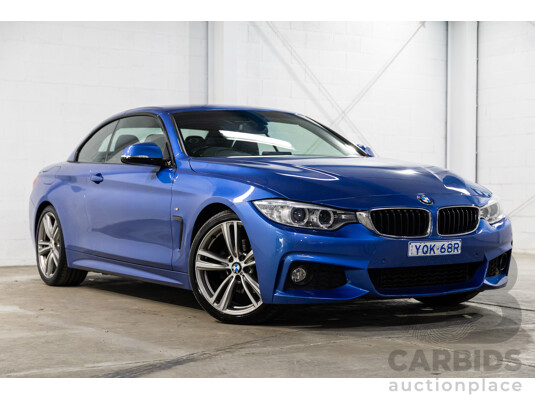 10/2014 BMW 420d M Sport F33 2d Convertible Estoril Blue Metallic Turbo Diesel 2.0L