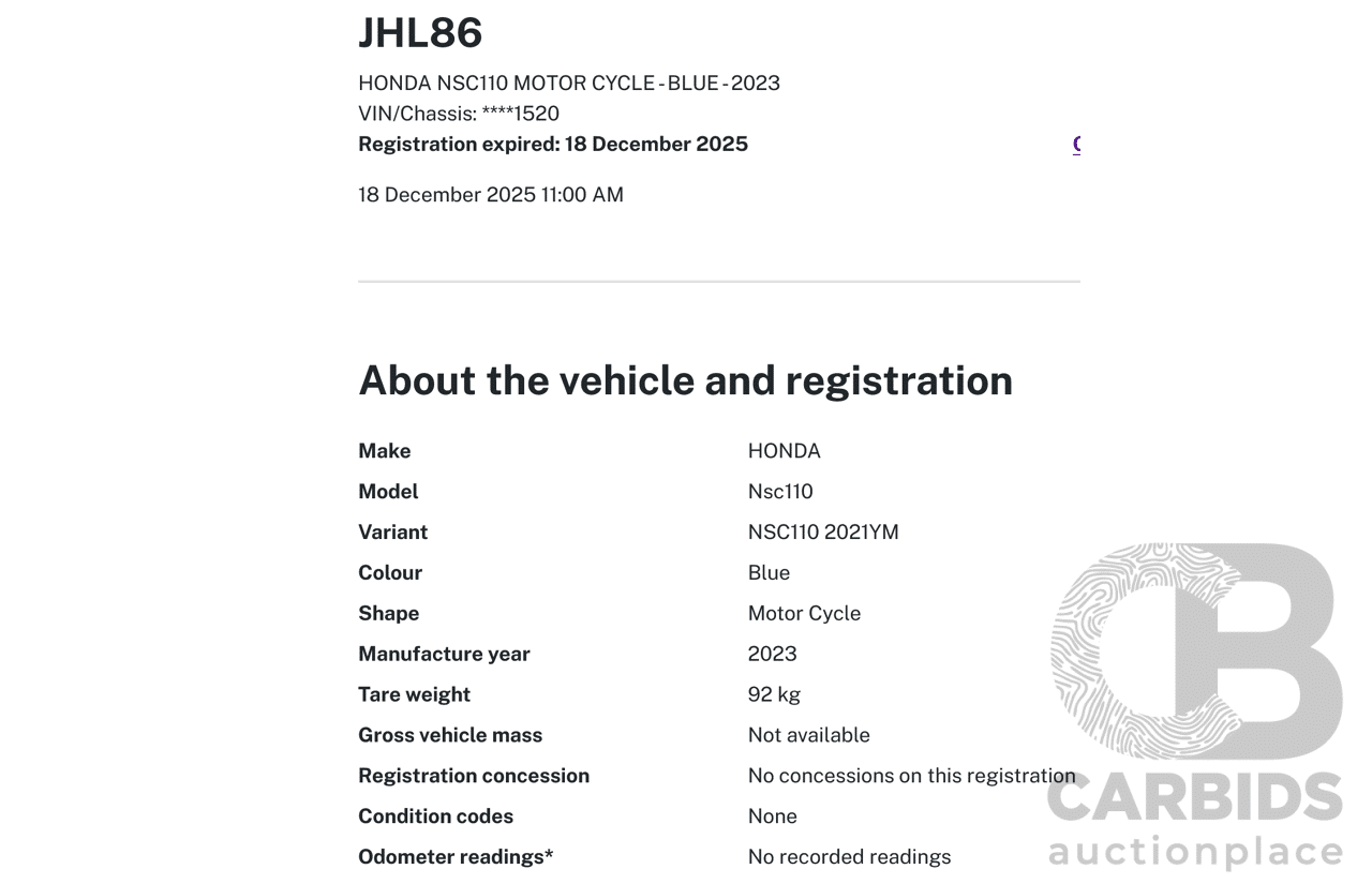 2023 HONDA NSC110 Dio MOTORCYCLE - BLUE