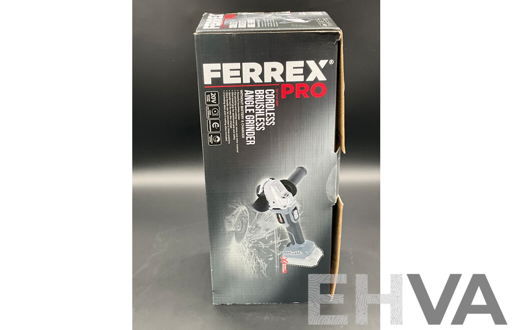 FERREX Pro 20V Cordless Brushless Angle Grinder - Skin Only