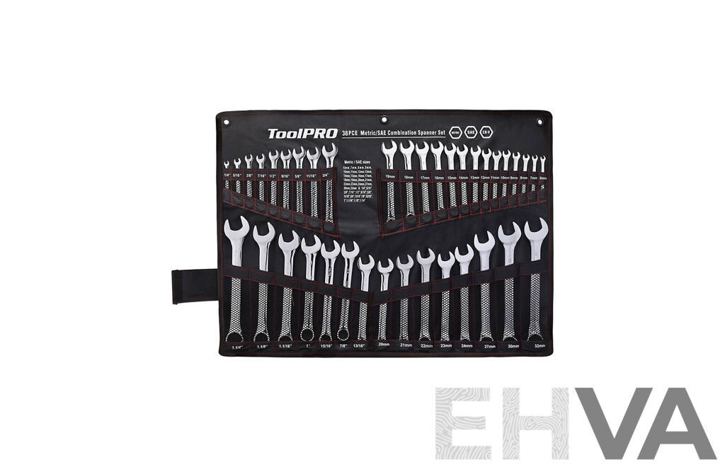 ToolPRO 38 Piece Metric/ Sae Combination Spanner Set