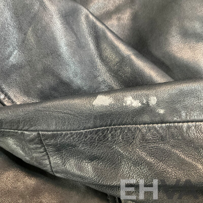 Superdry Vintage Leather Moto Racer Black Jacket - Size 6 - ORP $ 449.95