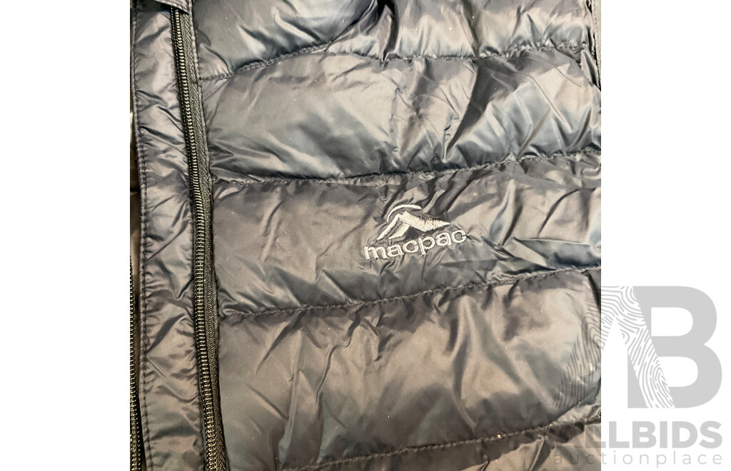 MACPAC 70L Expedition Duffel Bag &  Uber Light Down Vest V2 - Black - Size S