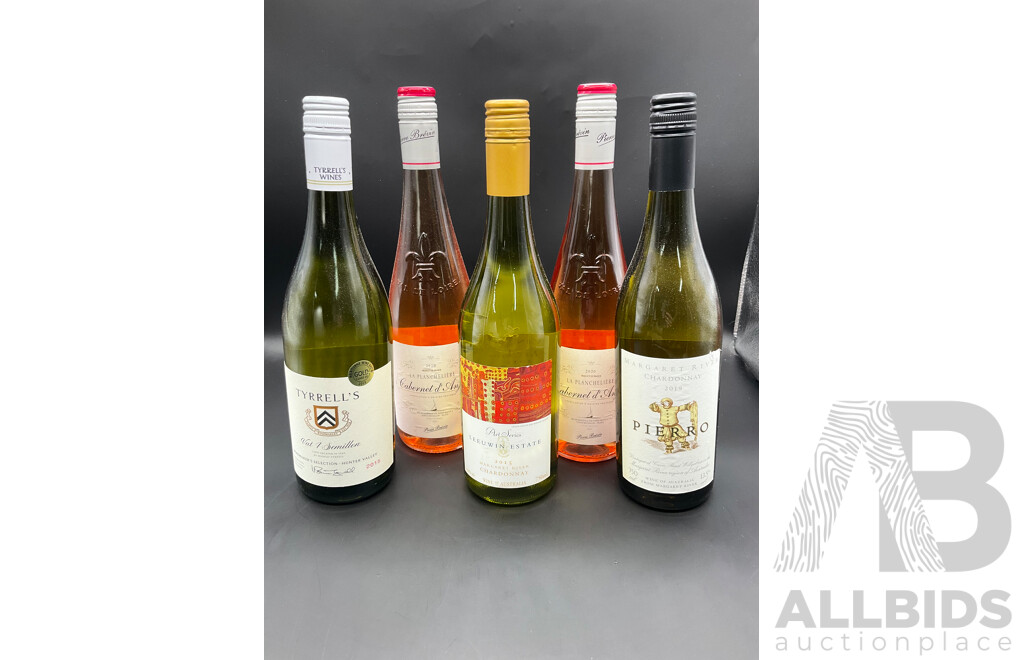 Assorted Bottles of Wine - Lot of 5