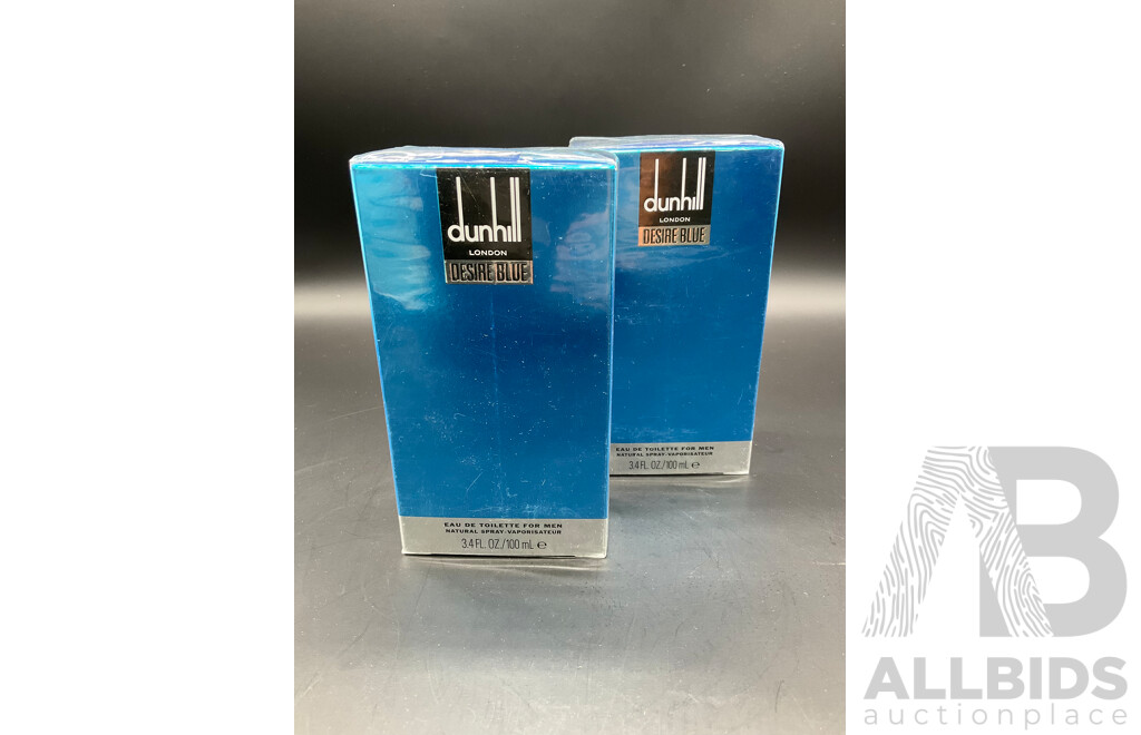 DUNHILL Desire Blue 100ml Eau De Toilette - Lot of 2