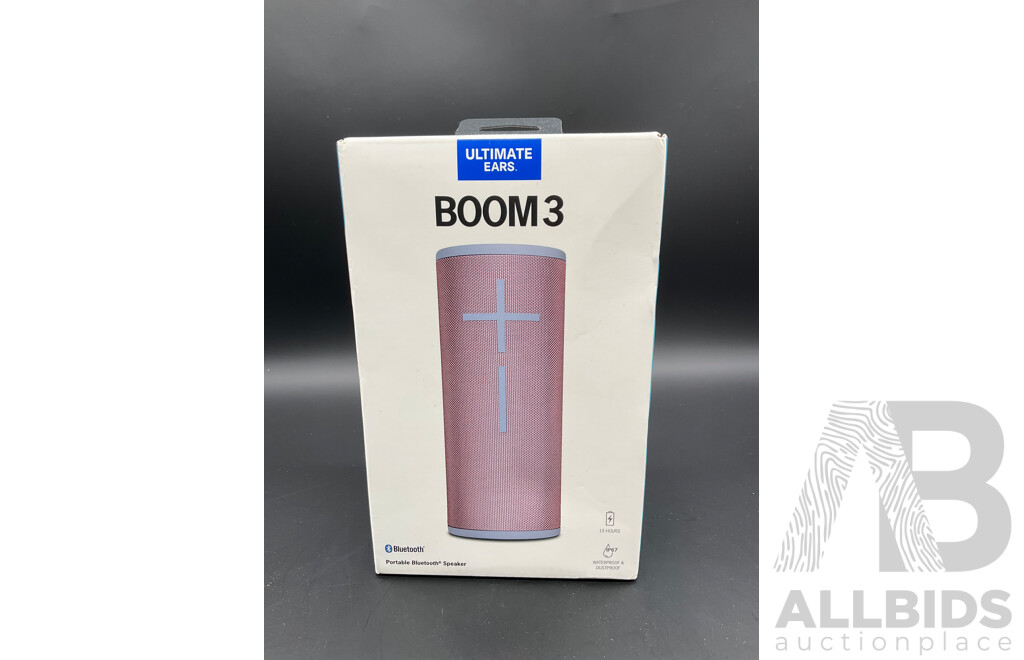 ULTIMATE EARS Boom3 Portable Bluetooth Speaker - Pink