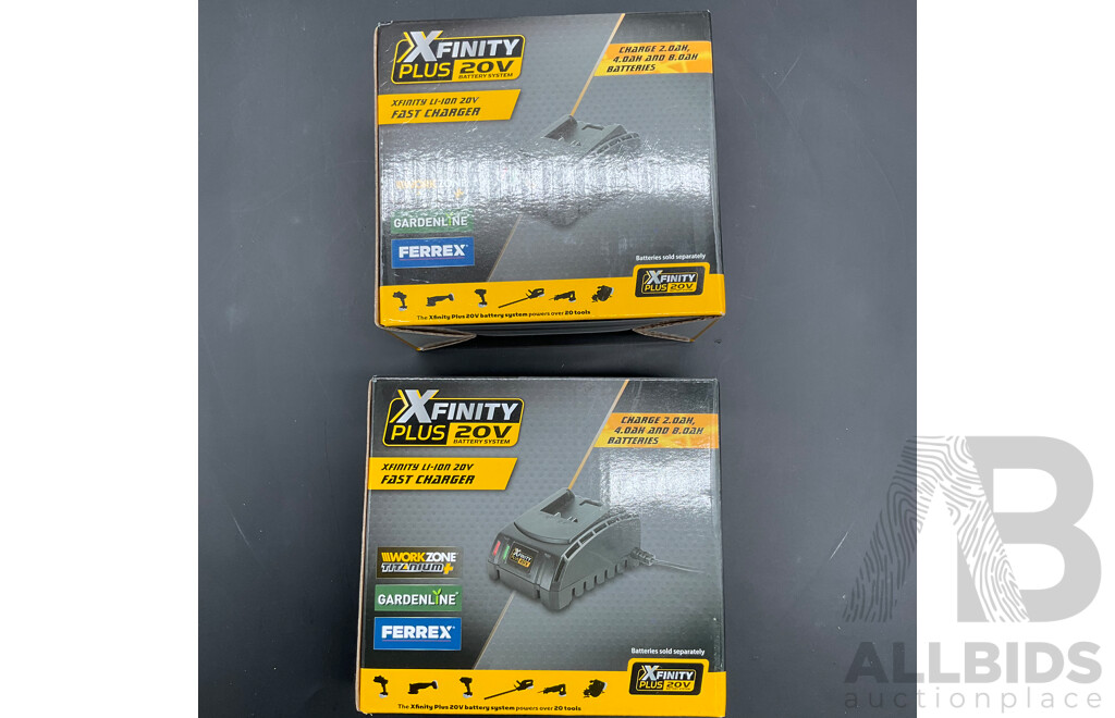 XFINITY Plus 20V Fast Charger- Lot of 2