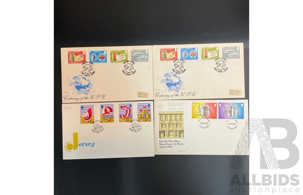 Used Envelope and Stamp Album Including South Africa, Mauritius, Aitutaki, and More