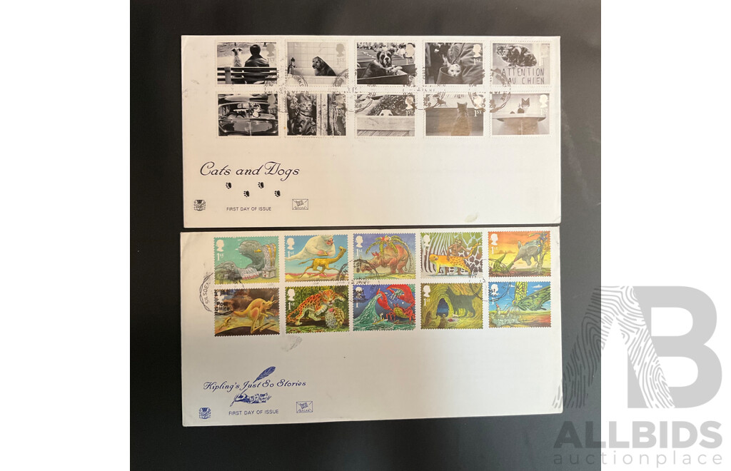 Used Envelope and Stamp Album Including South Africa, Mauritius, Aitutaki, and More