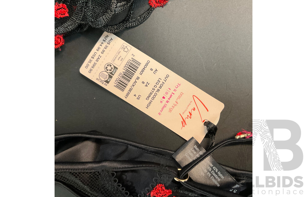 Assorted Vamp Collection by Bras N Things -  Various Sizes - Lot of 6