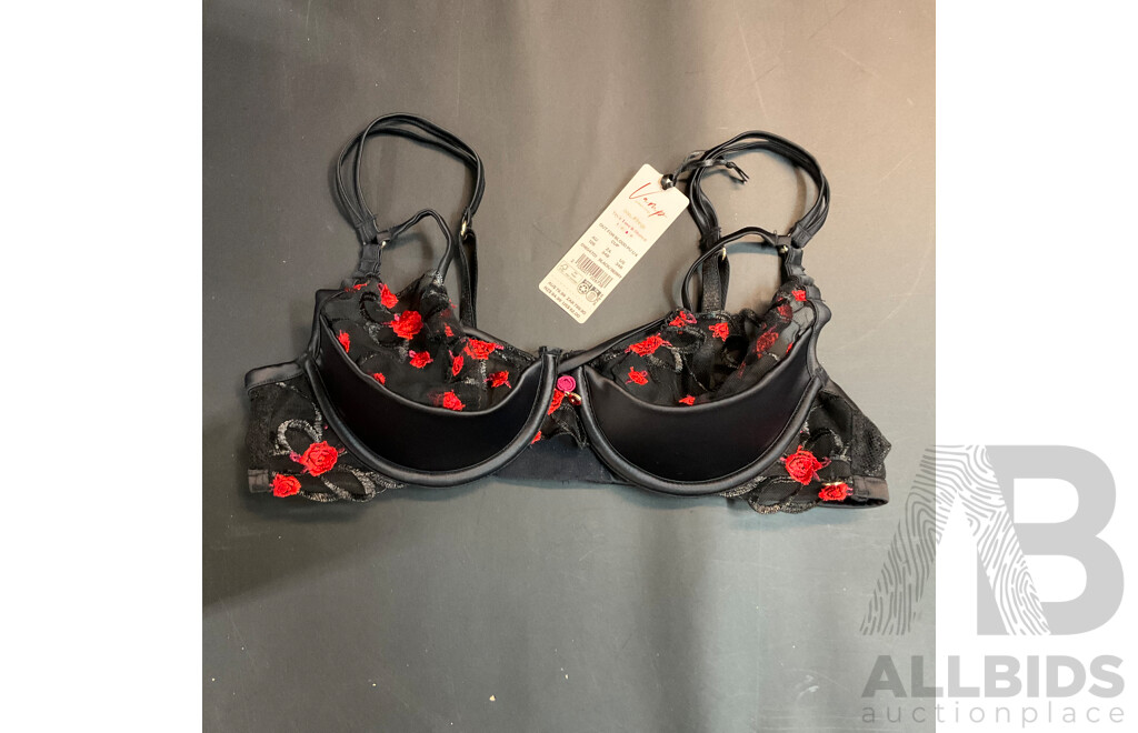 Assorted Vamp Collection by Bras N Things -  Various Sizes - Lot of 6