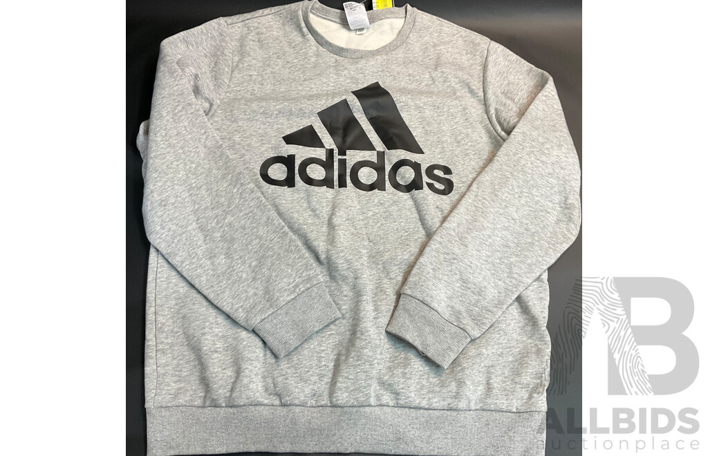 Assorted Adidas, Under Armour Apparels - Sizes M, L, XL - Lot of 5