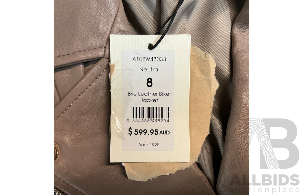 MARCS Brie Leather Biker Jacket - ORP $599.95