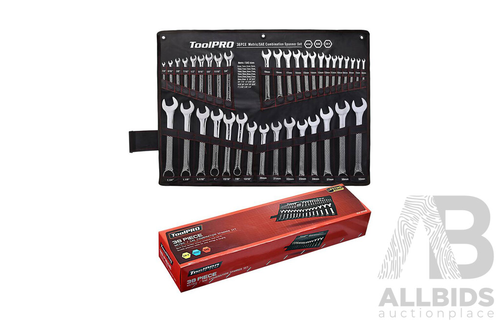 ToolPRO 38 Piece Metric/ Sae Combination Spanner Set