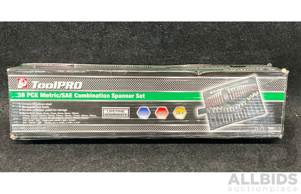 ToolPRO 38 Piece Metric/ SAE Combination Spanner Set