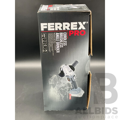 FERREX Pro 20V Cordless Brushless Angle Grinder - Skin Only