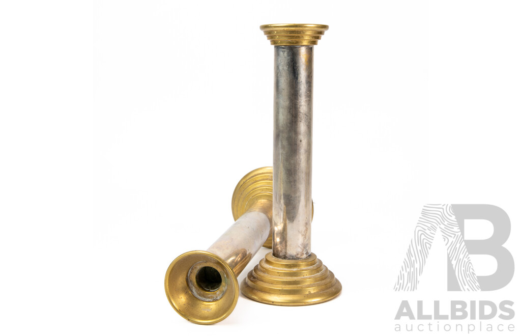 Two Pairs of Metal Candlesticks
