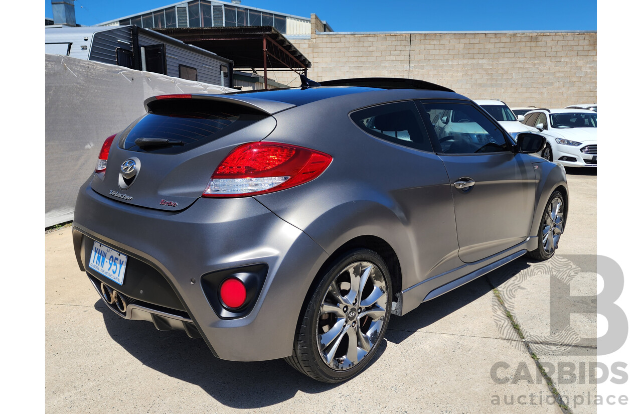 6/2016 Hyundai Veloster  FS4 SERIES 2 3d Coupe Grey 1.6L