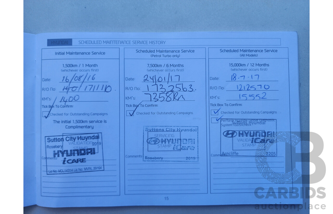 6/2016 Hyundai Veloster  FS4 SERIES 2 3d Coupe Grey 1.6L