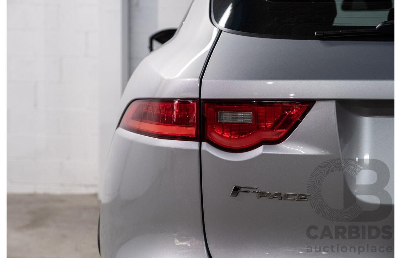 05/2018 Jaguar F-Pace 35t S (AWD 280kW) X761 MY18.5 4d Wagon Indus Silver Metallic Supercharged V6 3.0L