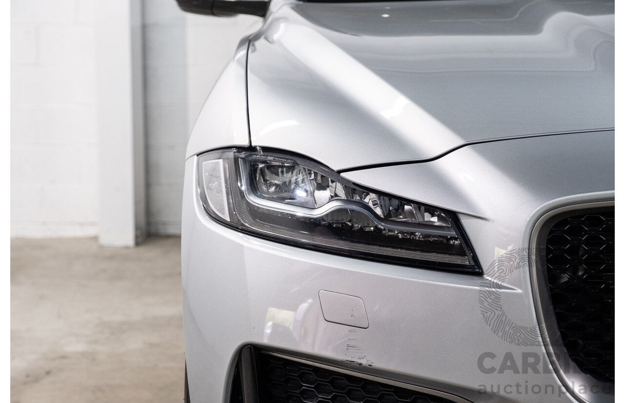 05/2018 Jaguar F-Pace 35t S (AWD 280kW) X761 MY18.5 4d Wagon Indus Silver Metallic Supercharged V6 3.0L