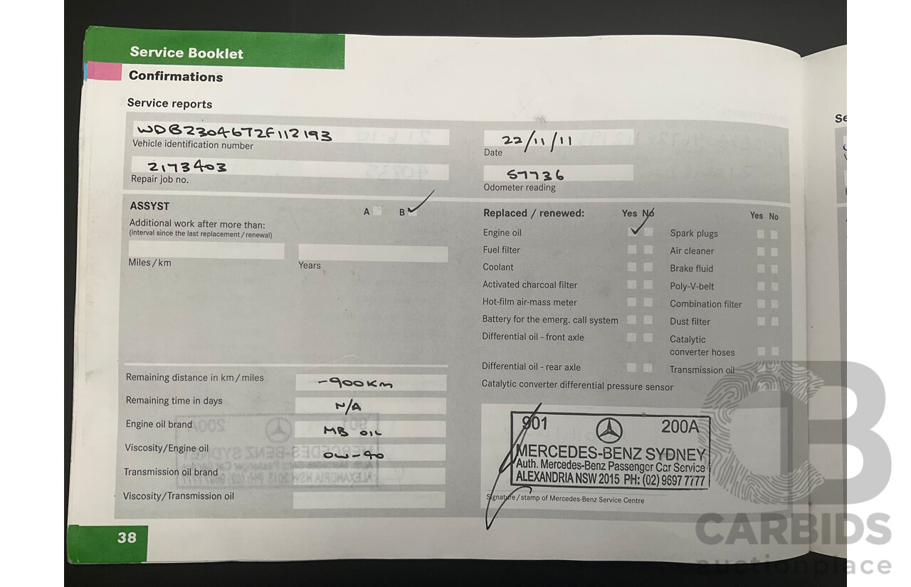 09/2005 Mercedes-Benz SL350 (RWD) R230 2D Convertible Obsidian Black Metallic V6 3.7L