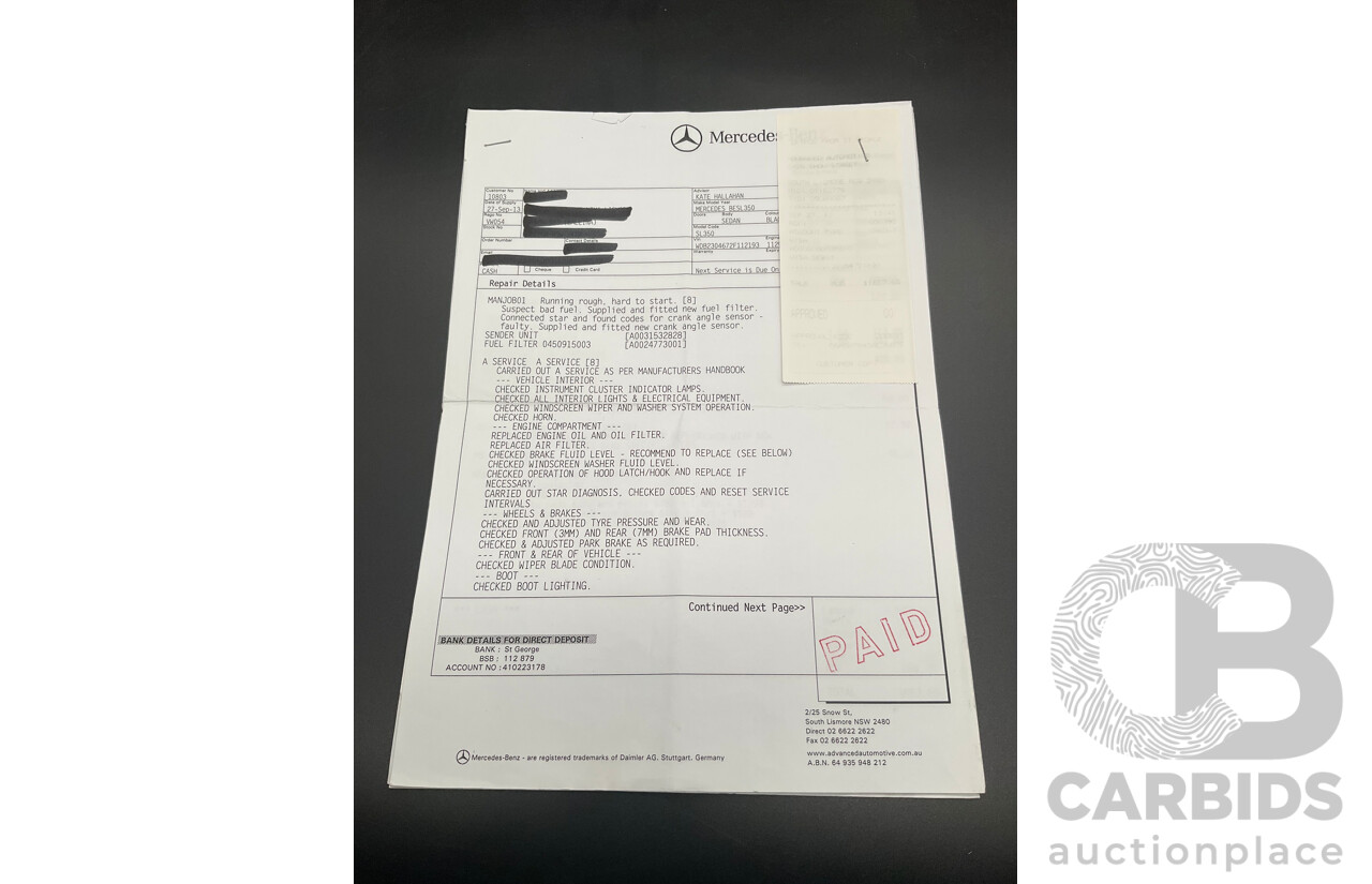 09/2005 Mercedes-Benz SL350 (RWD) R230 2D Convertible Obsidian Black Metallic V6 3.7L