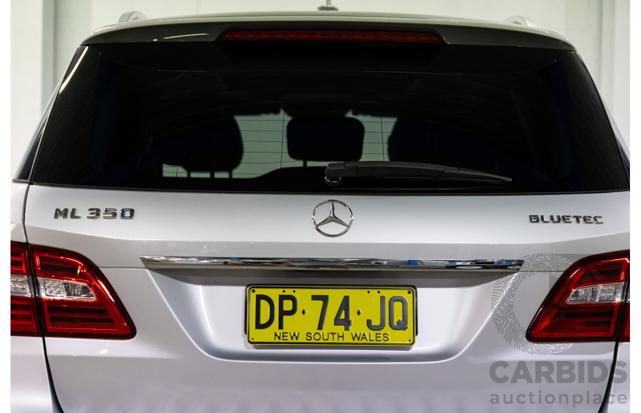 06/2015 Mercedes-Benz ML 350CDI Bluetec (4x4) 166 MY14 4d Wagon Iridium Silver Metallic Turbo Diesel V6 3.0L