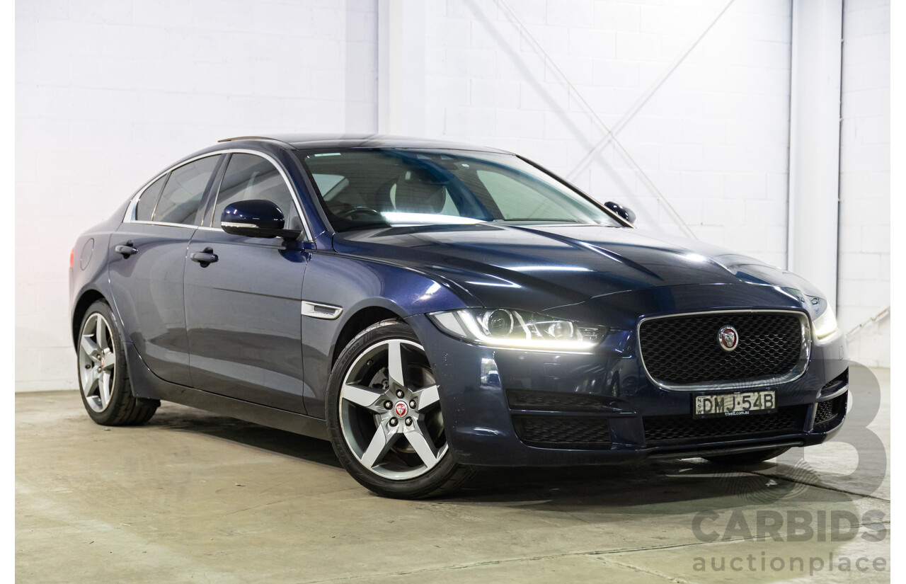 11/2016 Jaguar XE 20d Prestige (RWD) MY17 4d Sedan Dark Sapphire Blue Turbo Diesel 2.0L