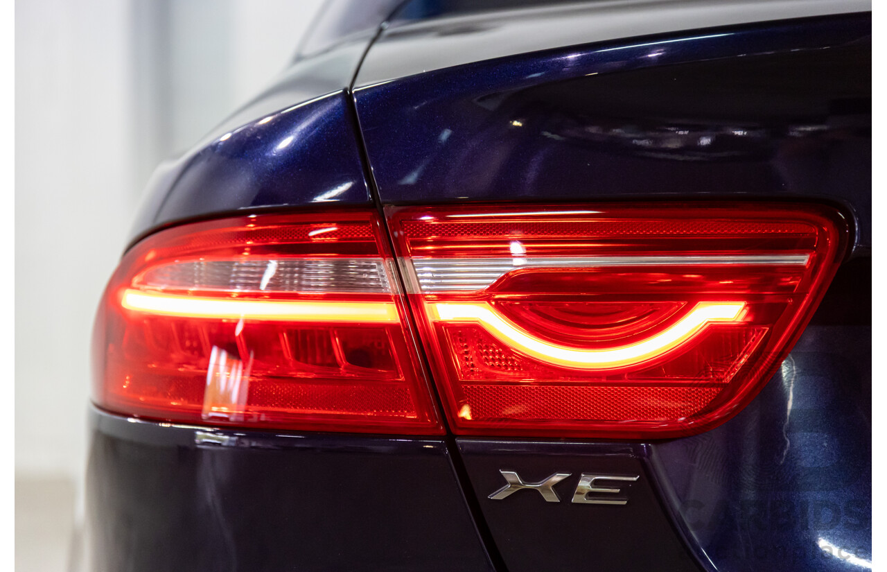 11/2016 Jaguar XE 20d Prestige (RWD) MY17 4d Sedan Dark Sapphire Blue Turbo Diesel 2.0L