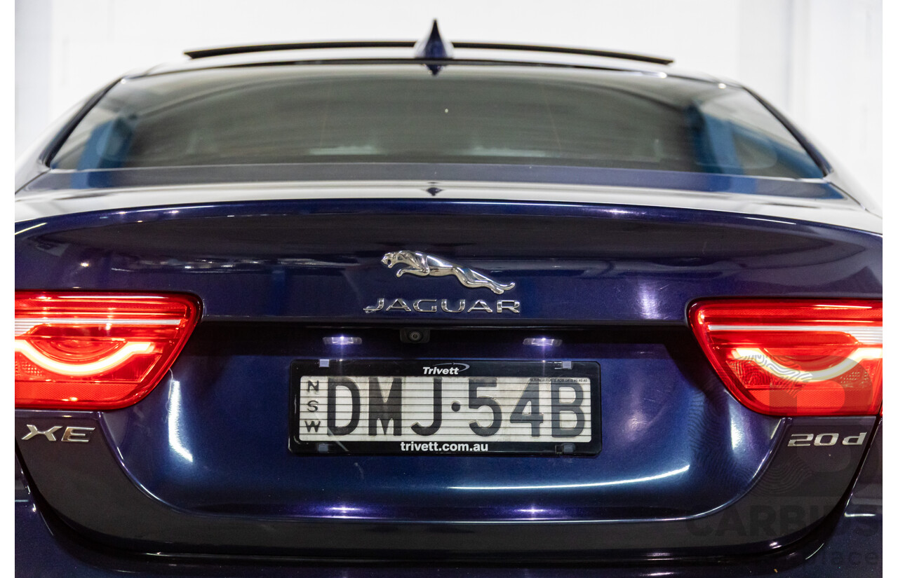 11/2016 Jaguar XE 20d Prestige (RWD) MY17 4d Sedan Dark Sapphire Blue Turbo Diesel 2.0L