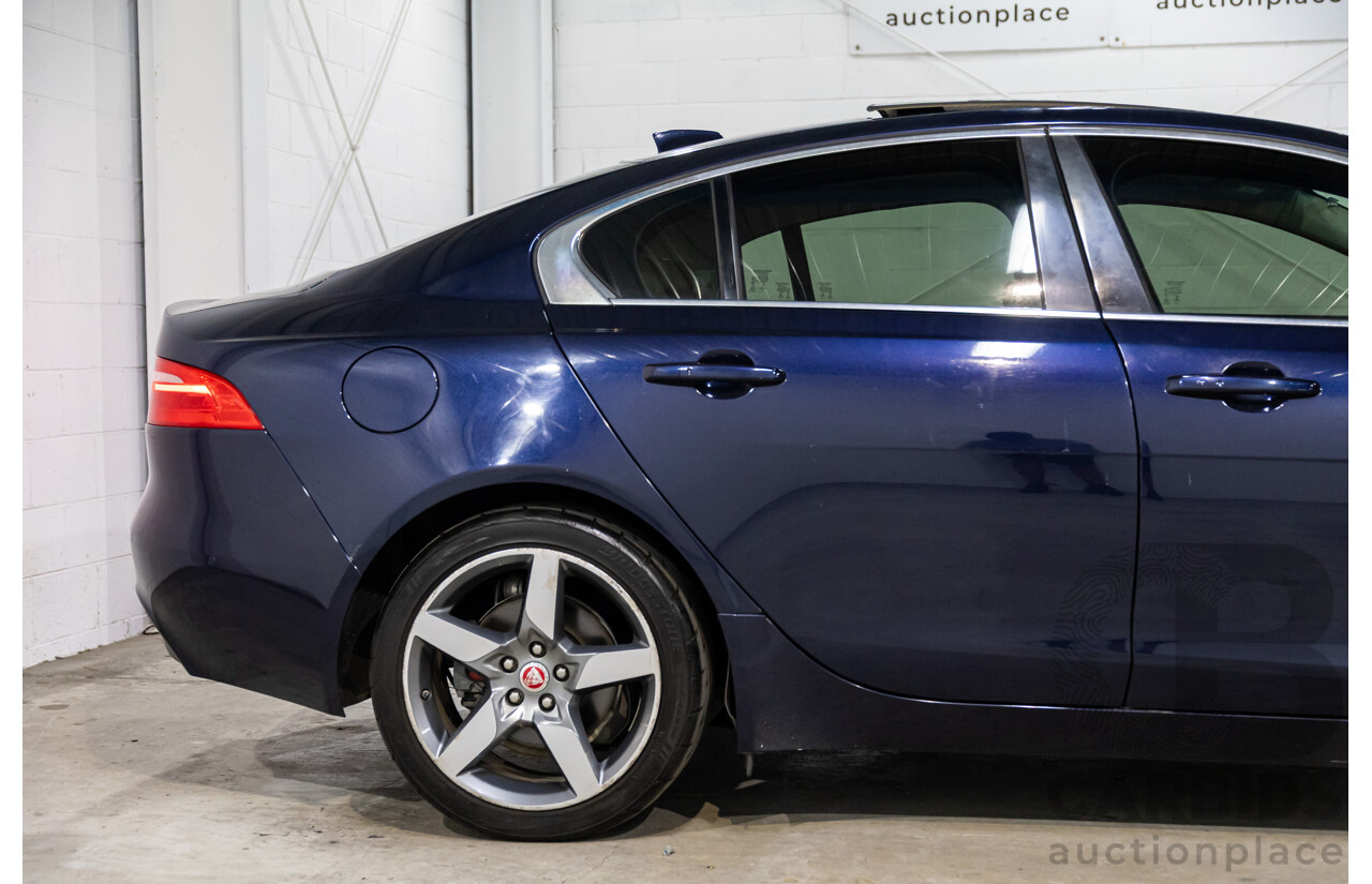 11/2016 Jaguar XE 20d Prestige (RWD) MY17 4d Sedan Dark Sapphire Blue Turbo Diesel 2.0L