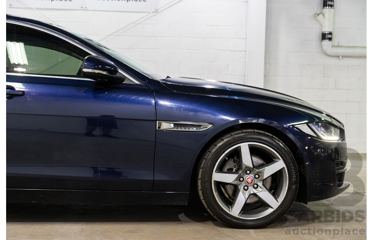 11/2016 Jaguar XE 20d Prestige (RWD) MY17 4d Sedan Dark Sapphire Blue Turbo Diesel 2.0L