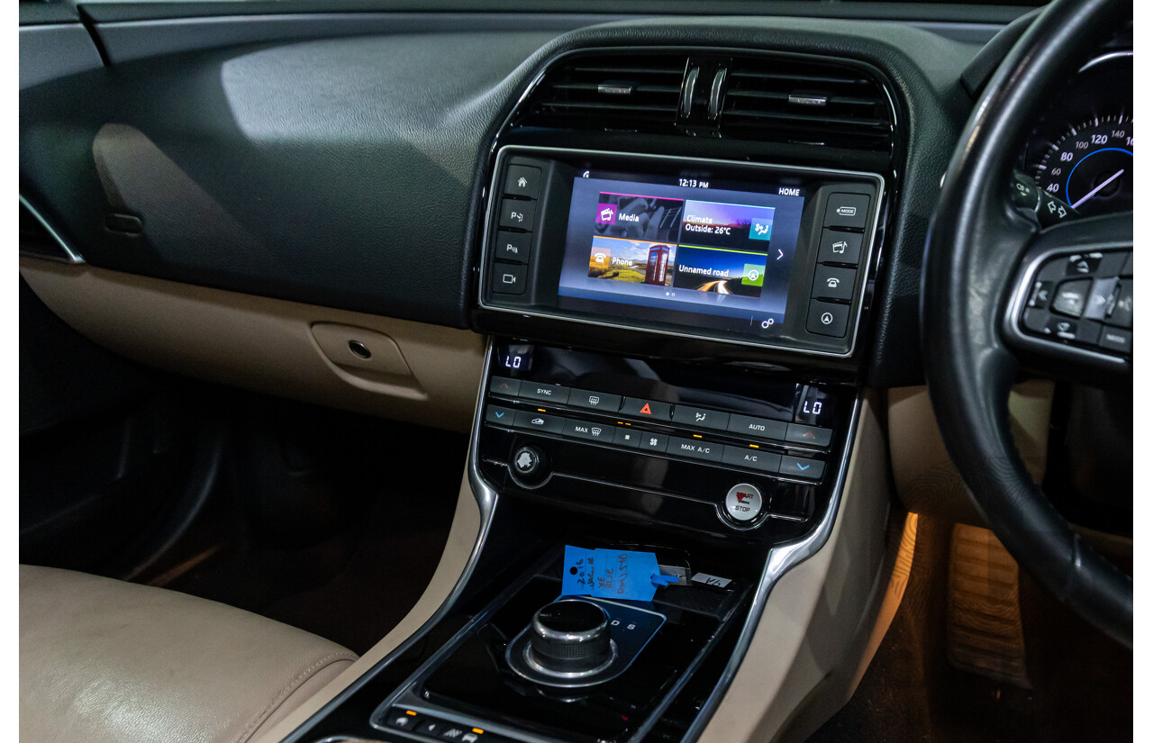 11/2016 Jaguar XE 20d Prestige (RWD) MY17 4d Sedan Dark Sapphire Blue Turbo Diesel 2.0L