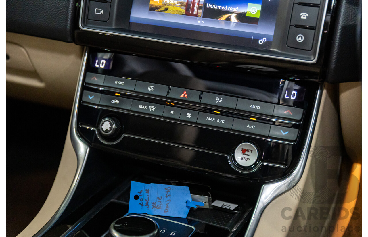 11/2016 Jaguar XE 20d Prestige (RWD) MY17 4d Sedan Dark Sapphire Blue Turbo Diesel 2.0L