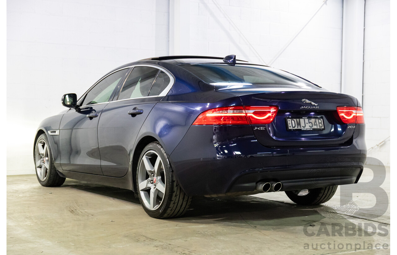 11/2016 Jaguar XE 20d Prestige (RWD) MY17 4d Sedan Dark Sapphire Blue Turbo Diesel 2.0L