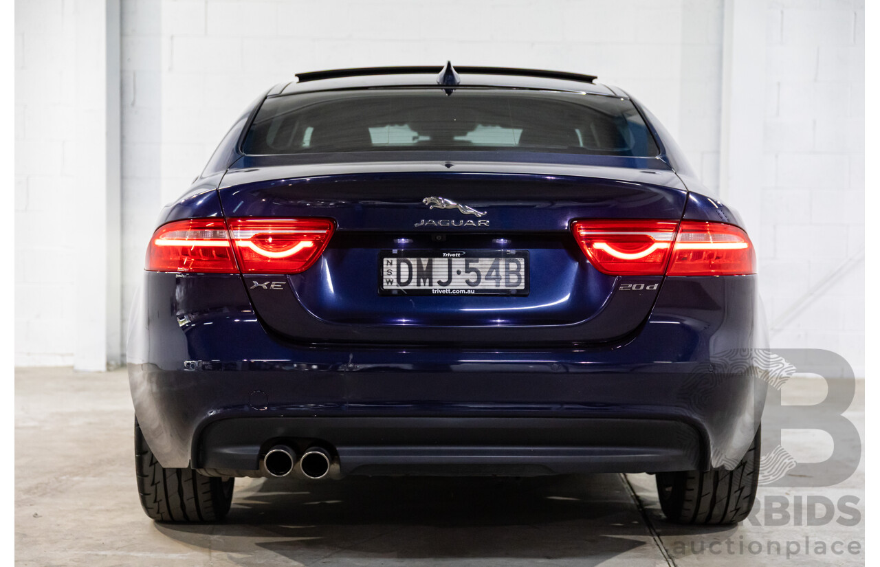 11/2016 Jaguar XE 20d Prestige (RWD) MY17 4d Sedan Dark Sapphire Blue Turbo Diesel 2.0L