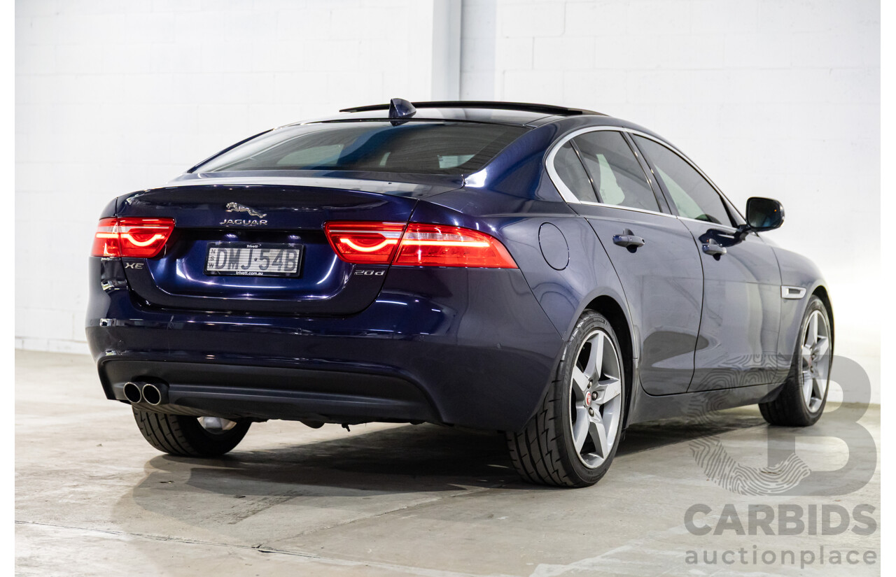 11/2016 Jaguar XE 20d Prestige (RWD) MY17 4d Sedan Dark Sapphire Blue Turbo Diesel 2.0L