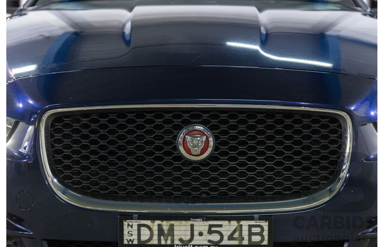 11/2016 Jaguar XE 20d Prestige (RWD) MY17 4d Sedan Dark Sapphire Blue Turbo Diesel 2.0L